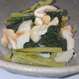 小松菜と煮込み竹輪の煮物